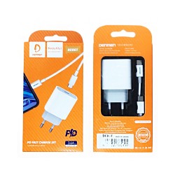 Denmen Home Charger DC06T 20W Cable Type-c to Type-c White Denmen Home Charger DC06T 20W Cable Type-c to Type-c White